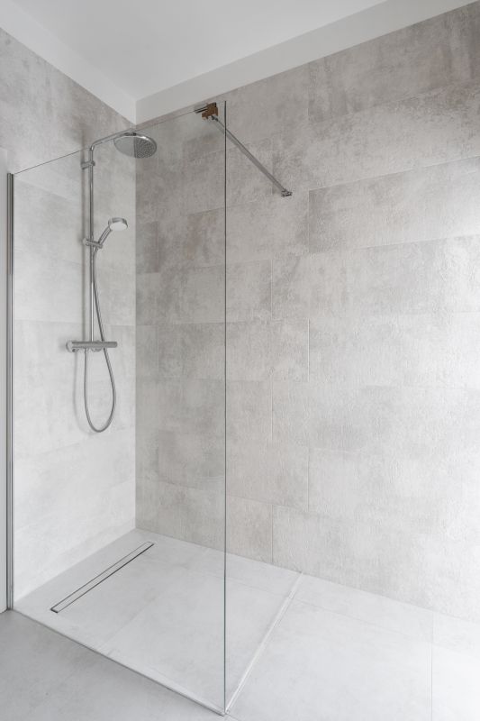 Corner Shower with Multiple Shower Heads